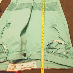 LRGEANS 44" turquoise "disaster" style lrg jeans
